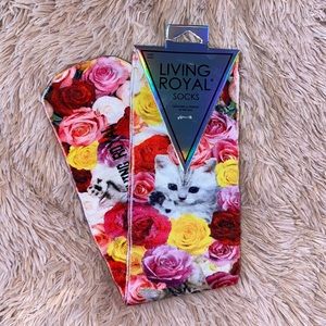 Living Royal floral cat socks